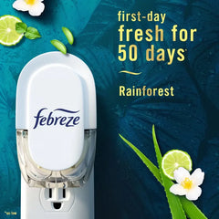 Febreze Luxe Plug Dual Refill Air Freshener - Rainforest - 1.75 fl oz/2ct: Disposable, Dye-Free, Phthalate-Free, Adjustable Fragrance