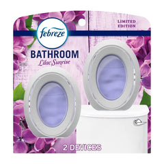 Febreze Bathroom Air Freshener Lilac Sunrise - 2ct: Oil, Non-Powered