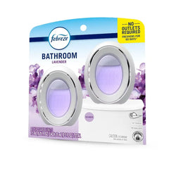 Febreze Light Lavender Bathroom Air Freshener - 2ct: Oil, Non-Powered, 0.5oz