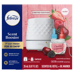 Febreze Plug Scent Booster Air Freshener Oil Diffuser Continuous Scent Device Cherries & Berries - 2ct