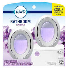 Febreze Light Lavender Bathroom Air Freshener - 2ct: Oil, Non-Powered, 0.5oz
