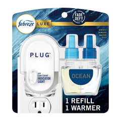 Febreze Origins Fade Defy Plug Air Freshener & Odor Fighter - Ocean - 0.87 fl oz: Electric, 2-Pack, Oil, Phthalate-Free