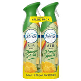 Febreze Odor-Fighting Air Freshener Mango Splash - 2ct: Aerosol, Non-Powered
