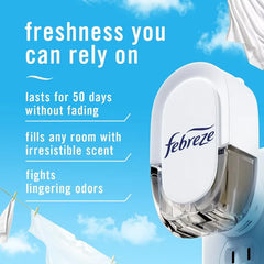 Febreze Dual Plug Air Freshener Refill Plug -Japanese Cherry Blossom - 1.75 fl oz/2pk: Disposable, Adjustable Fragrance Setting, Dye-Free