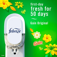 Febreze Plug Starter Kit Gain Original Air Freshener Refill - 0.87 fl oz/2ct
