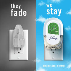 Febreze Fade Defy Plug Air Freshener & Odor Fighter Starter Kit - Linen & Sky - 0.87 fl oz: Electric, Disposable, 2-Pack