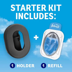 Febreze Trash Linen & Sky Air Freshener Starter Kit: Oil, 2-Pack, 0.16oz