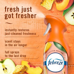 Febreze Odor-Fighting Air Freshener Juicy Summer Peaches - 2ct: Aerosol, Non-Powered