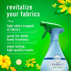 Febreze Fabric Refresher with Gain Original Scent - 2.8 fl oz: Liquid Spray, Dye-Free, Phthalate-Free