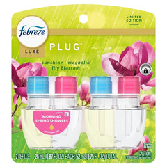 Febreze Luxe Plug Air Freshener Dual Refills - Morning Spring Showers - 1.75 fl oz/2ct