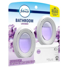 Febreze Light Lavender Bathroom Air Freshener - 2ct: Oil, Non-Powered, 0.5oz