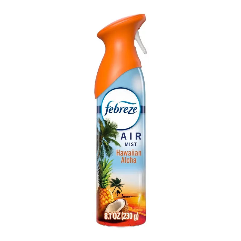 Febreze Air Mist Odor-Fighting Air Freshener - Hawaiian Aloha - 8.1oz: Disposable, Dye-Free, Phthalate-Free