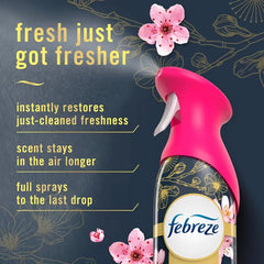 Febreze Air Mist - Japanese Cherry Blossom - 8.1oz: Disposable, Dye-Free, Phthalate-Free