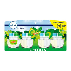 Febreze Plug Quadruple Air Freshener Refill - Gain Original - 3.48 fl oz/4pk: Dye-Free, Phthalate-Free, Electric, Oil