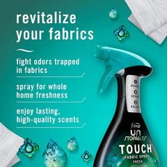 Febreze Unstopables Touch Fabric Spray and Odor Fighter - Fresh - 27 fl oz: Dye-Free, Phthalate-Free, Multi-Surface Application, Ready to Use