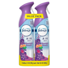Febreze Air Fresheners Gain Moonlight Breeze - 2ct: Aerosol, Non-Powered