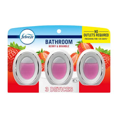 Febreze Berry & Bramble Bathroom Air Freshener - 3ct: Disposable, Dye-Free, Phthalate-Free, Oil Form