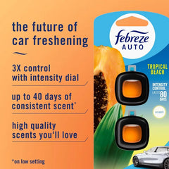 2ct Febreze Auto Tropical Beach