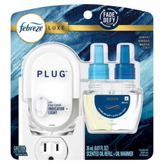 Febreze Origins Fade Defy Plug Air Freshener & Odor Fighter - Ocean - 0.87 fl oz: Electric, 2-Pack, Oil, Phthalate-Free