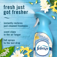 Febreze Odor-Fighting Air Freshener Jasmine & Honeysuckle: Aerosol, Non-Powered, 1-Pack